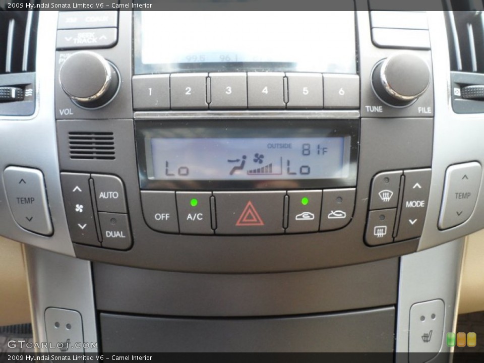 Camel Interior Controls for the 2009 Hyundai Sonata Limited V6 #66653786