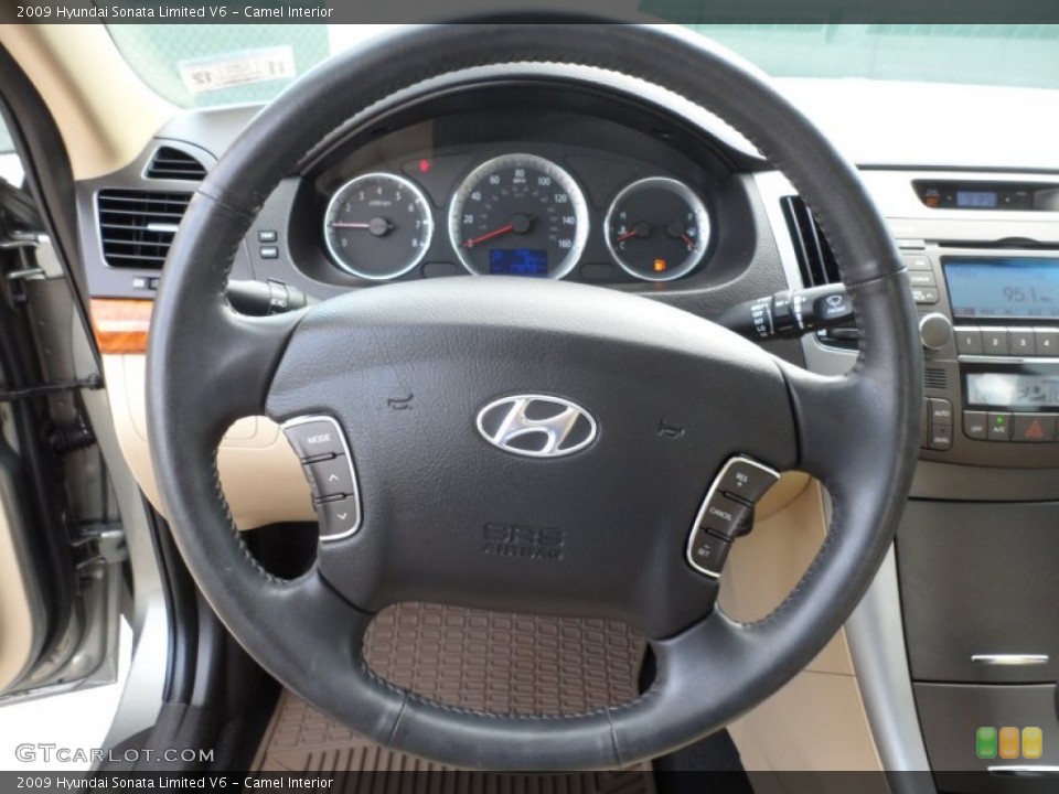Camel Interior Steering Wheel for the 2009 Hyundai Sonata Limited V6 #66653813