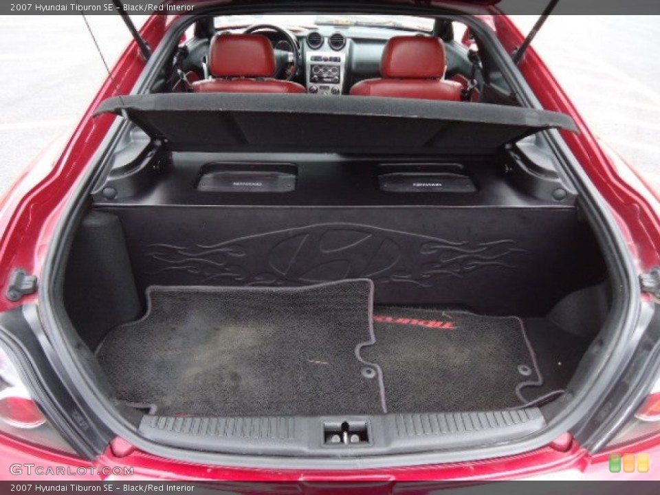 Black/Red Interior Trunk for the 2007 Hyundai Tiburon SE #66654188