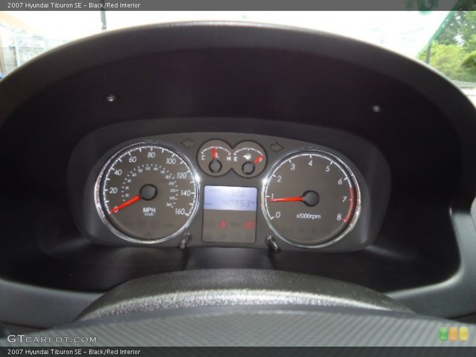 Black/Red Interior Gauges for the 2007 Hyundai Tiburon SE #66654215