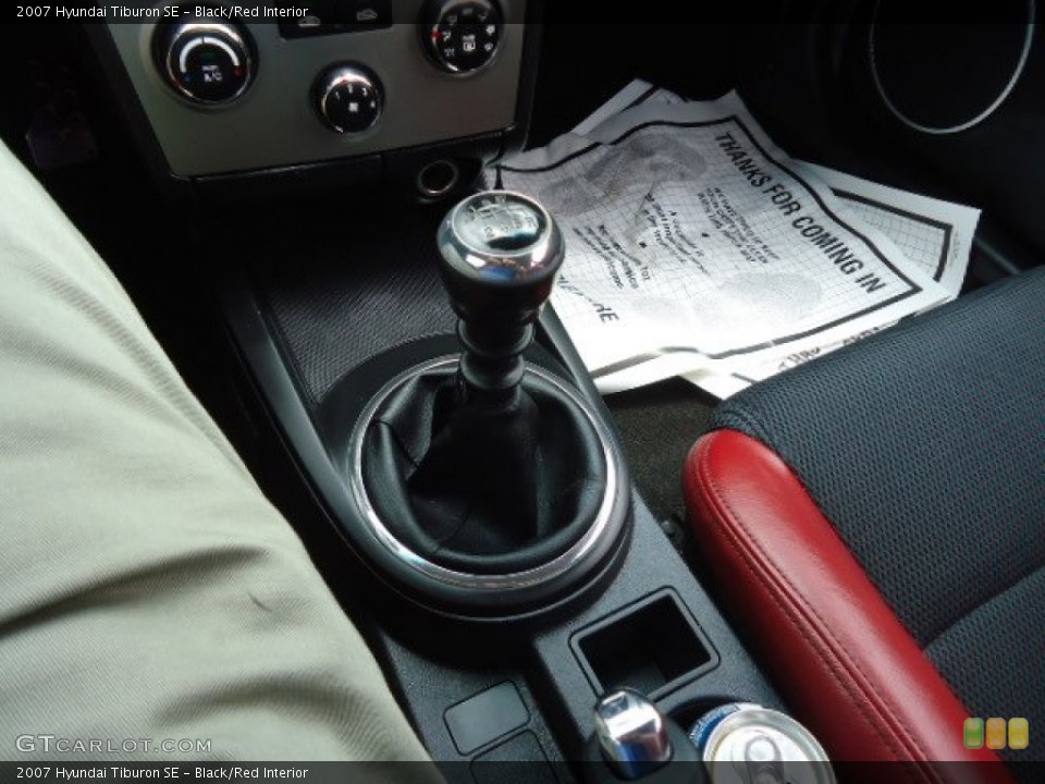 Black/Red Interior Transmission for the 2007 Hyundai Tiburon SE #66654264