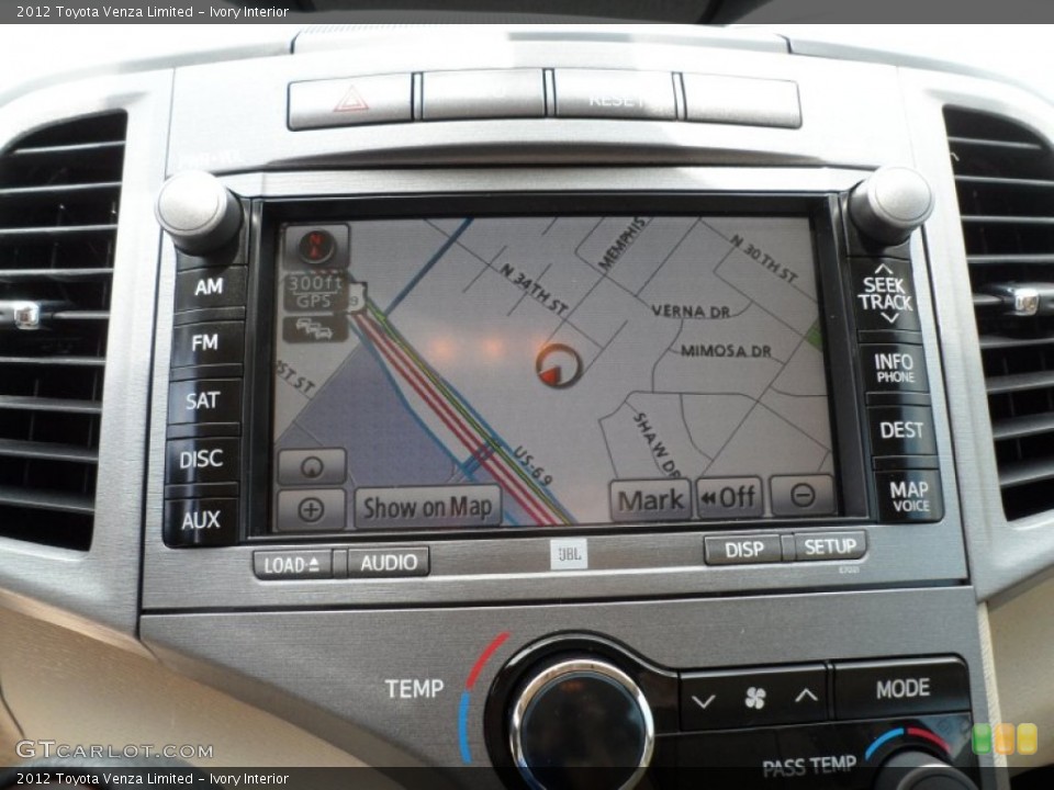 Ivory Interior Navigation for the 2012 Toyota Venza Limited #66656330