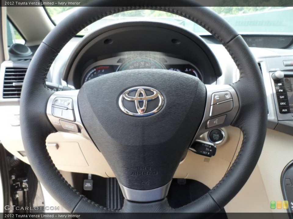 Ivory Interior Steering Wheel for the 2012 Toyota Venza Limited #66656372