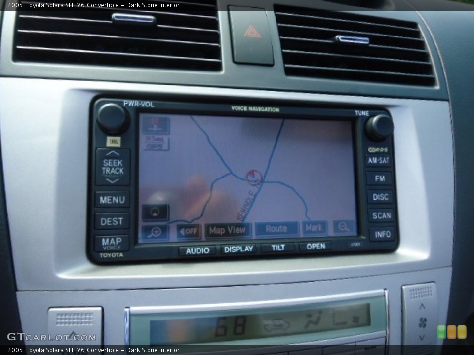 Dark Stone Interior Navigation for the 2005 Toyota Solara SLE V6 Convertible #66657076