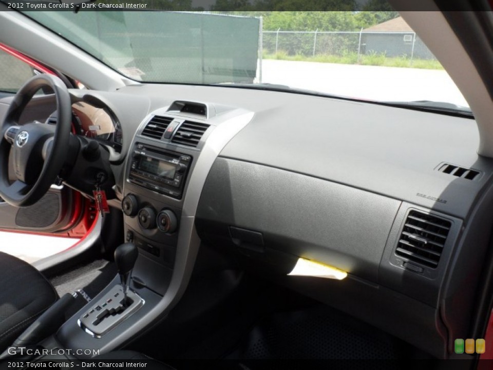 Dark Charcoal Interior Dashboard for the 2012 Toyota Corolla S #66657380