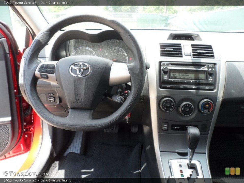 Dark Charcoal Interior Dashboard for the 2012 Toyota Corolla S #66657455