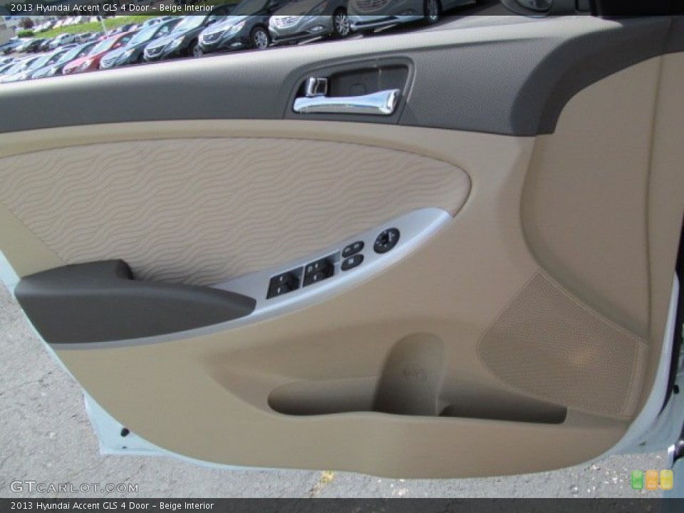 Beige Interior Door Panel for the 2013 Hyundai Accent GLS 4 Door #66659045