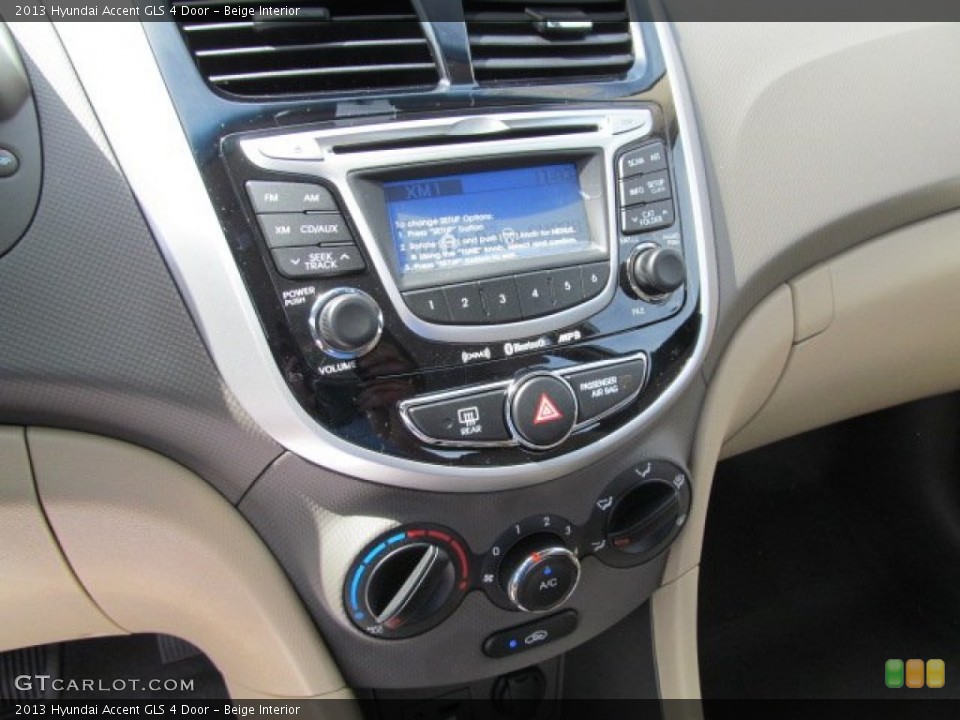 Beige Interior Controls for the 2013 Hyundai Accent GLS 4 Door #66659054