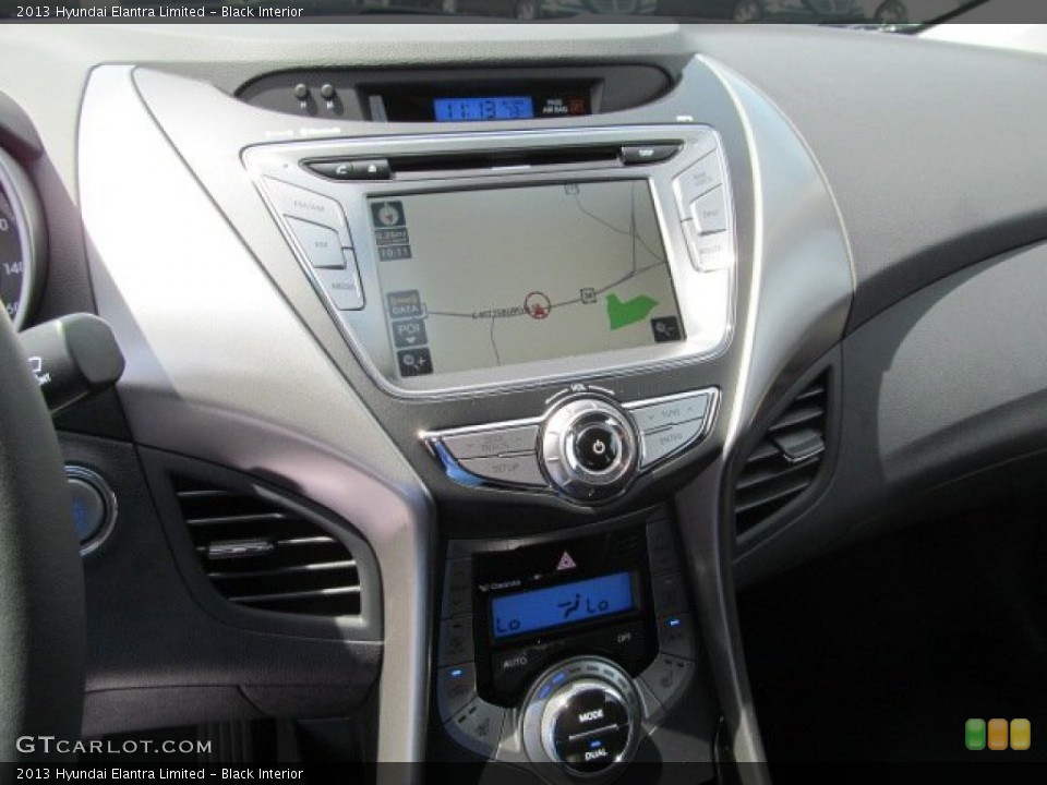 Black Interior Navigation for the 2013 Hyundai Elantra Limited #66659147