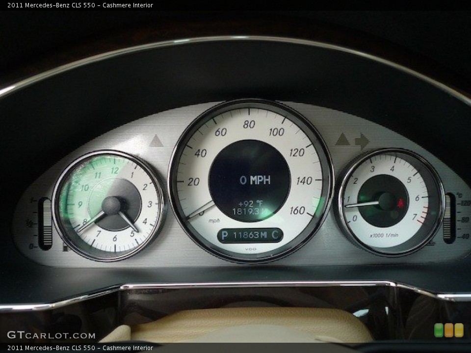 Cashmere Interior Gauges for the 2011 Mercedes-Benz CLS 550 #66661670