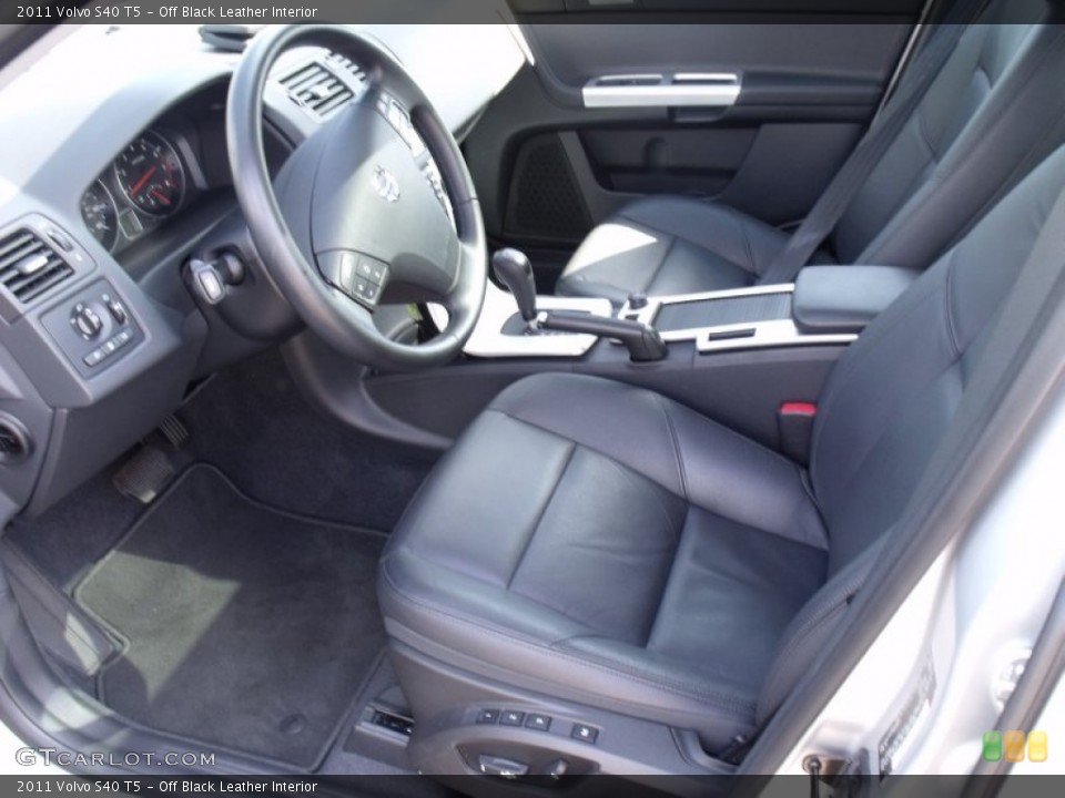 Off Black Leather Interior Photo for the 2011 Volvo S40 T5 #66662207