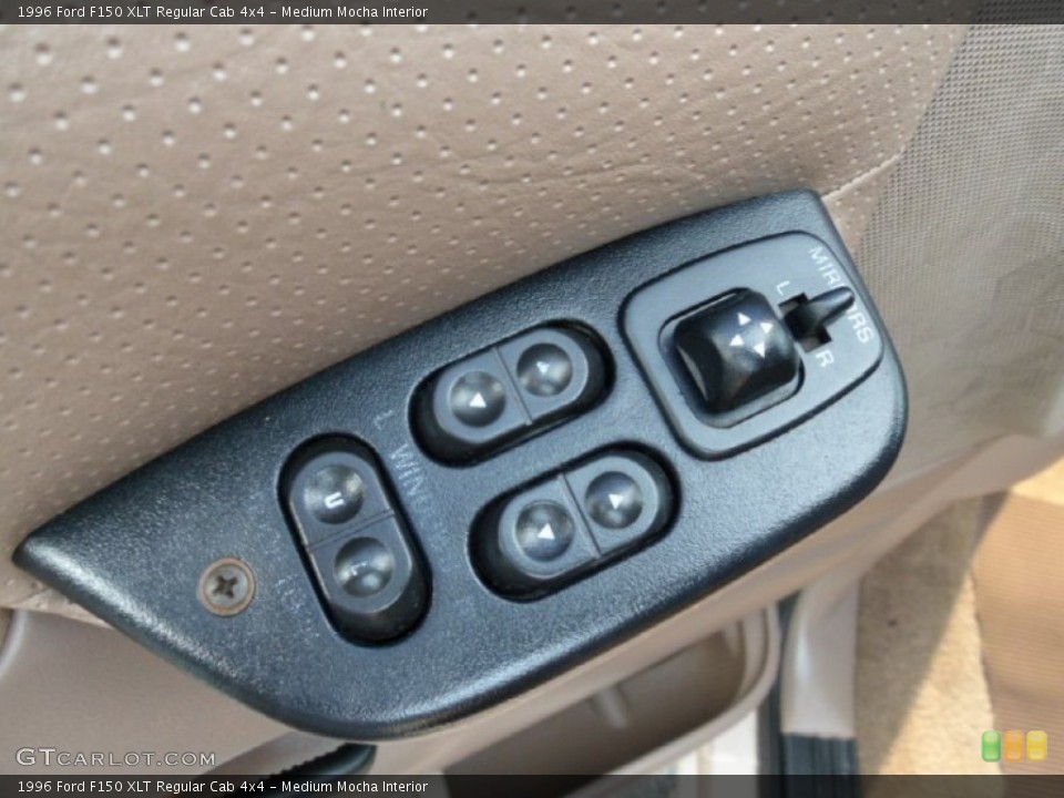 Medium Mocha Interior Controls for the 1996 Ford F150 XLT Regular Cab 4x4 #66666287