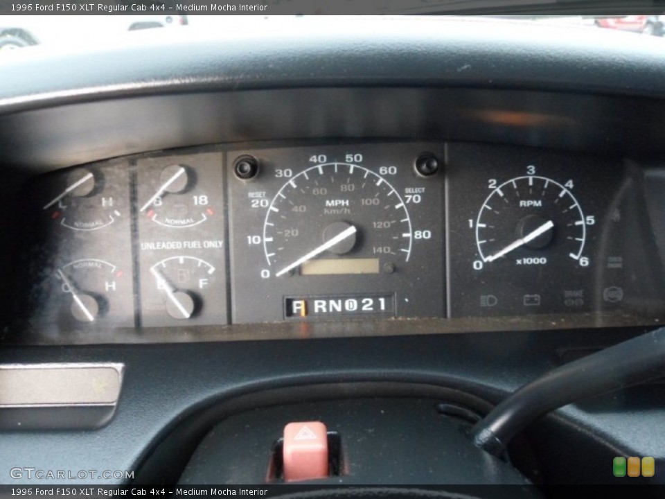Medium Mocha Interior Gauges for the 1996 Ford F150 XLT Regular Cab 4x4 #66666314