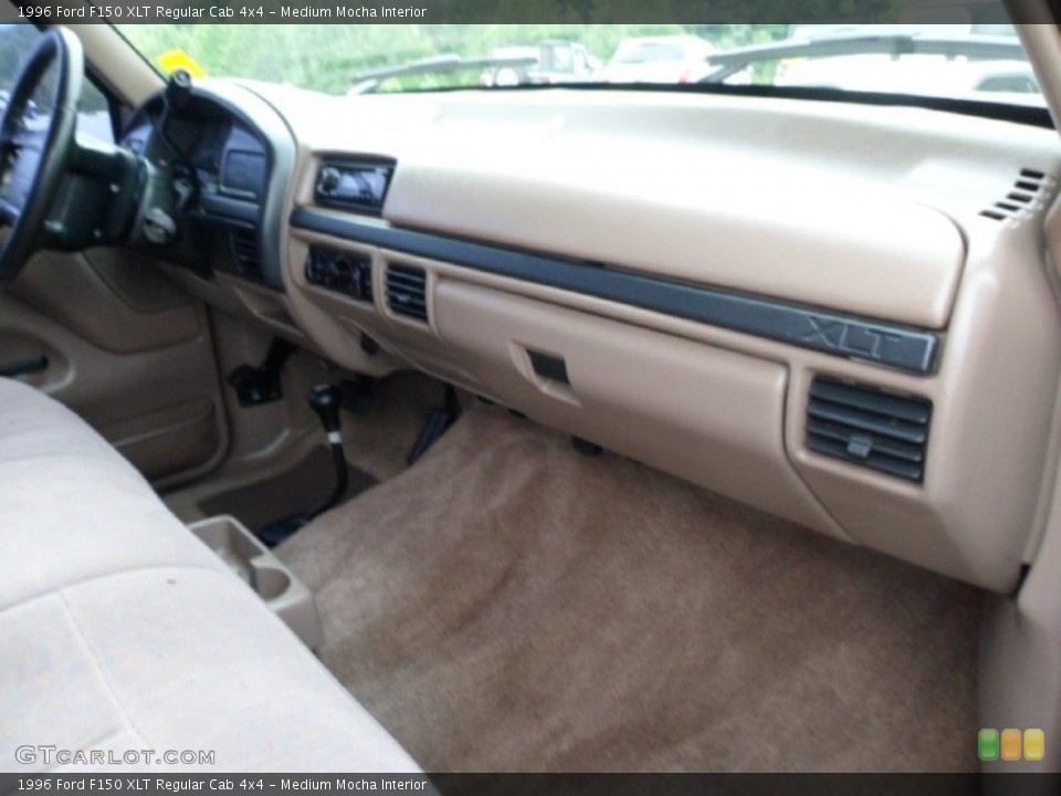 Medium Mocha Interior Dashboard for the 1996 Ford F150 XLT Regular Cab 4x4 #66666347