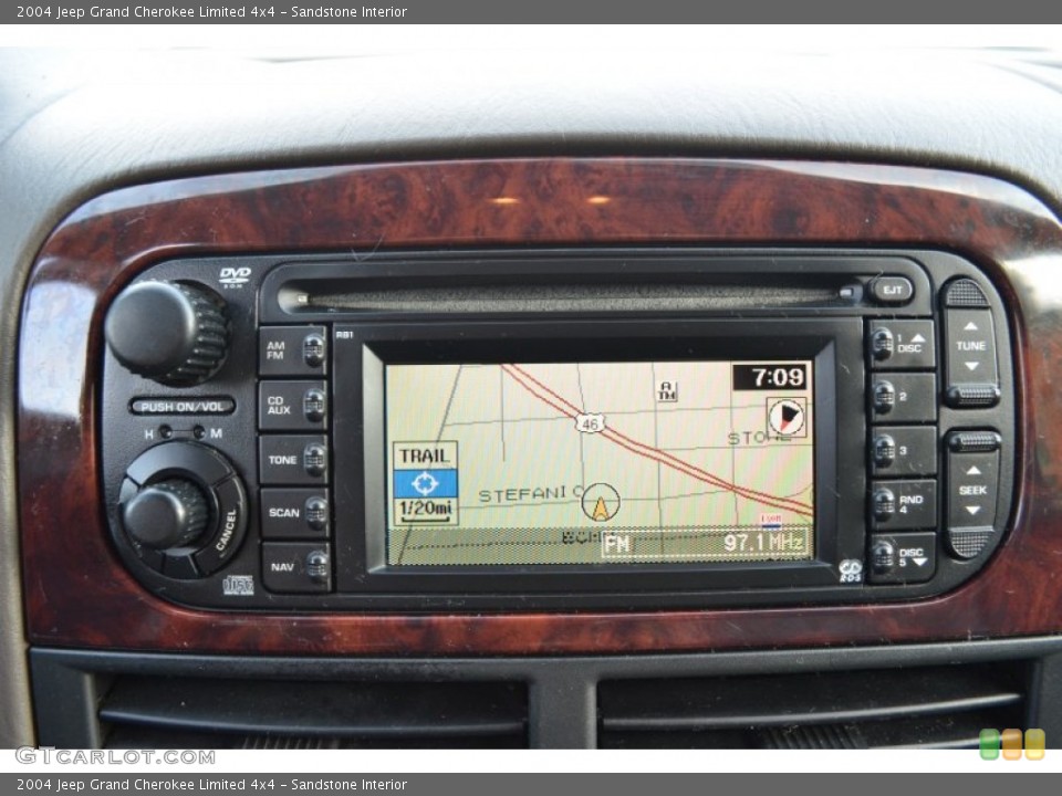 Sandstone Interior Navigation for the 2004 Jeep Grand Cherokee Limited 4x4 #66666761
