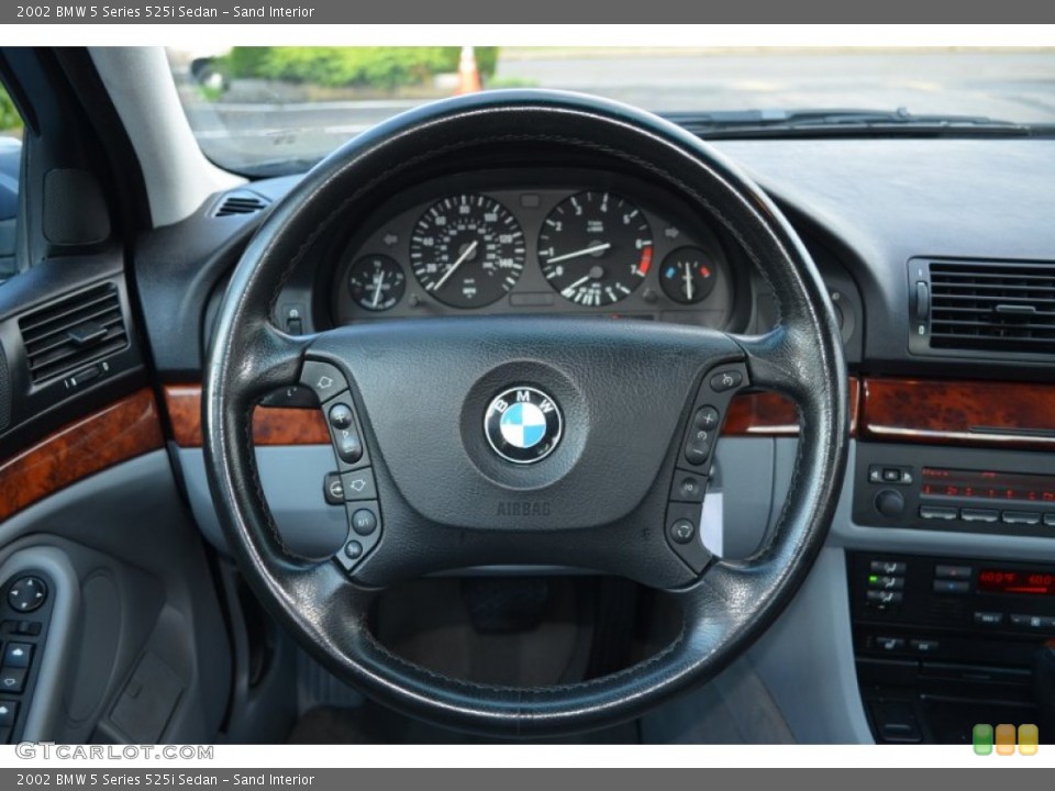 Sand Interior Steering Wheel for the 2002 BMW 5 Series 525i Sedan #66666884