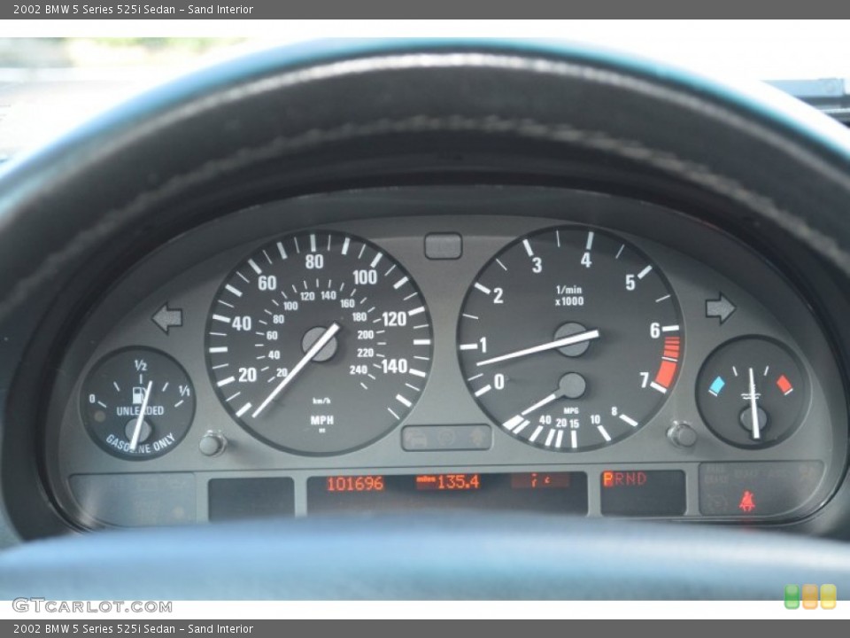 Sand Interior Gauges for the 2002 BMW 5 Series 525i Sedan #66666887