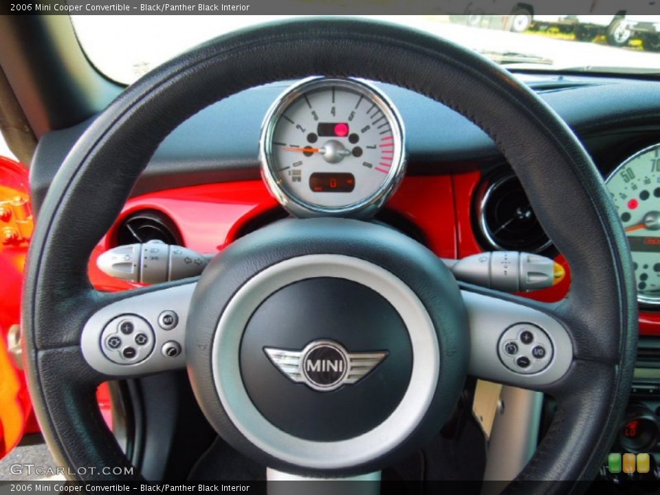 Black/Panther Black Interior Steering Wheel for the 2006 Mini Cooper Convertible #66667454