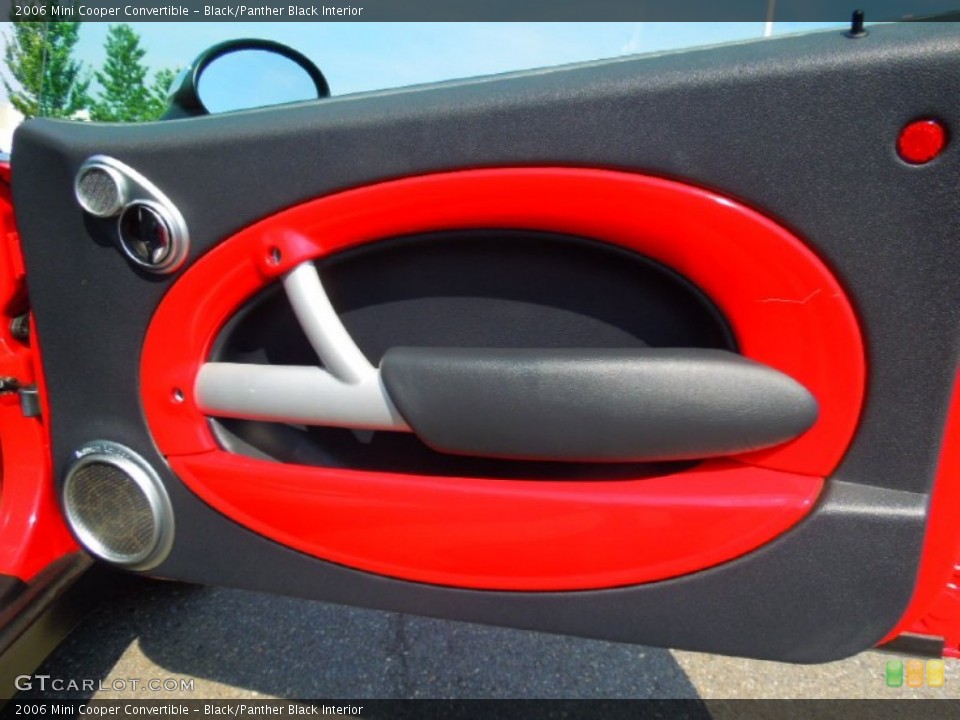 Black/Panther Black Interior Door Panel for the 2006 Mini Cooper Convertible #66667514