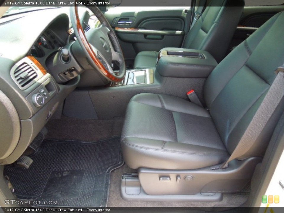 Ebony Interior Photo for the 2012 GMC Sierra 1500 Denali Crew Cab 4x4 #66669707