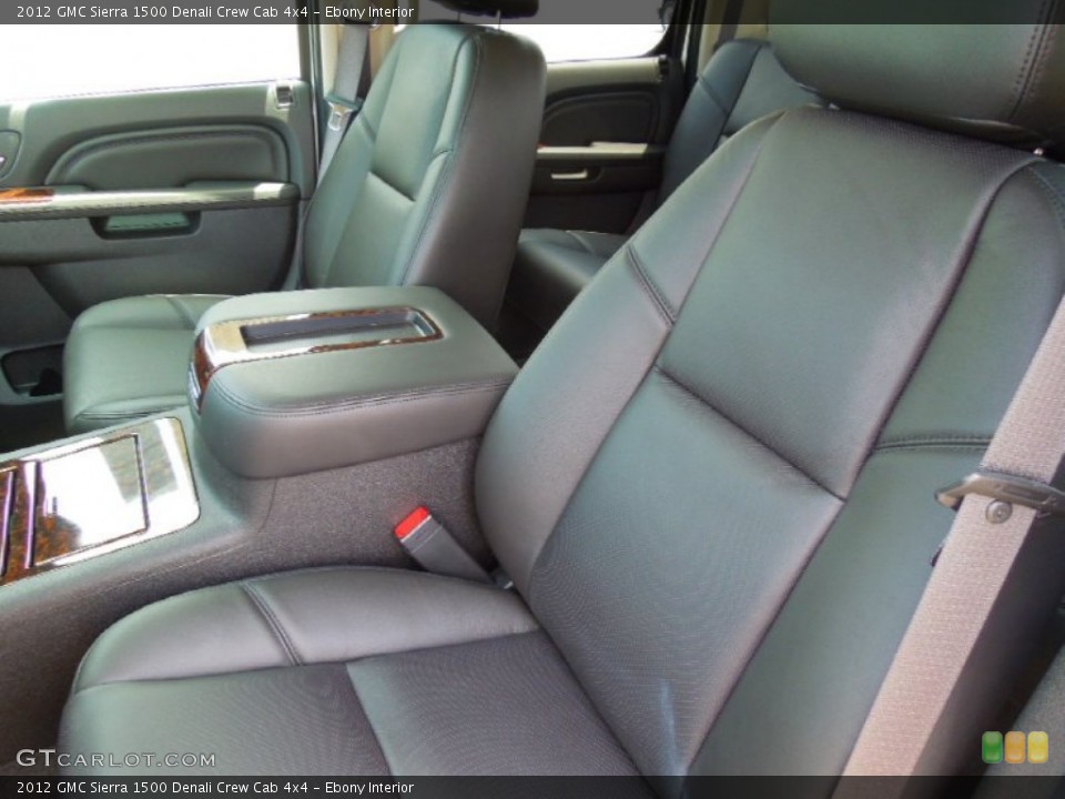 Ebony Interior Photo for the 2012 GMC Sierra 1500 Denali Crew Cab 4x4 #66669713