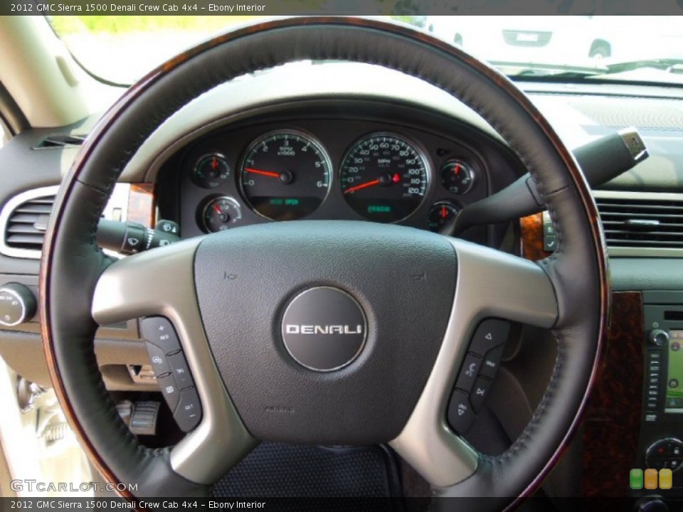Ebony Interior Steering Wheel for the 2012 GMC Sierra 1500 Denali Crew Cab 4x4 #66669743