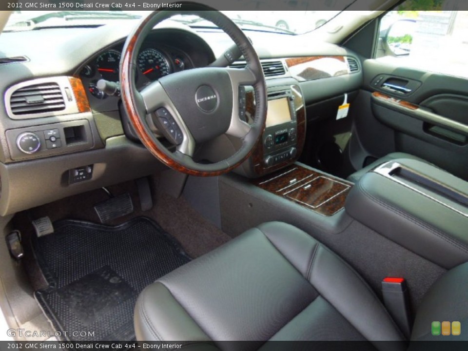 Ebony Interior Prime Interior for the 2012 GMC Sierra 1500 Denali Crew Cab 4x4 #66669824