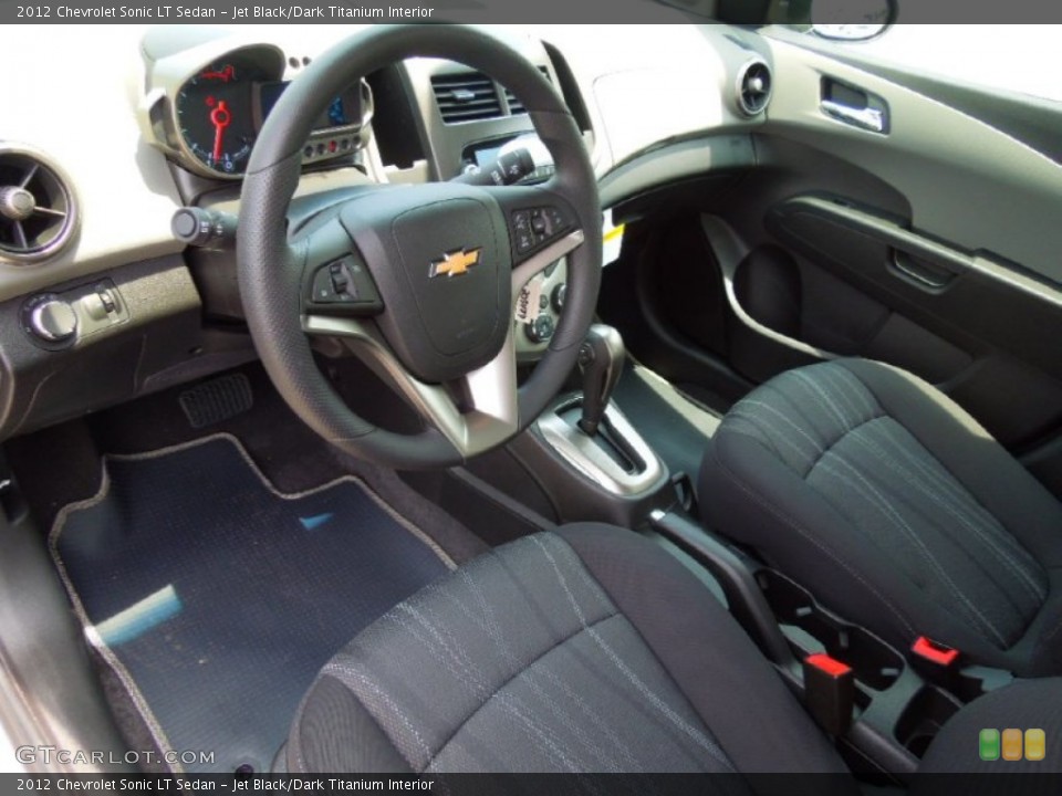 Jet Black/Dark Titanium Interior Prime Interior for the 2012 Chevrolet Sonic LT Sedan #66670247