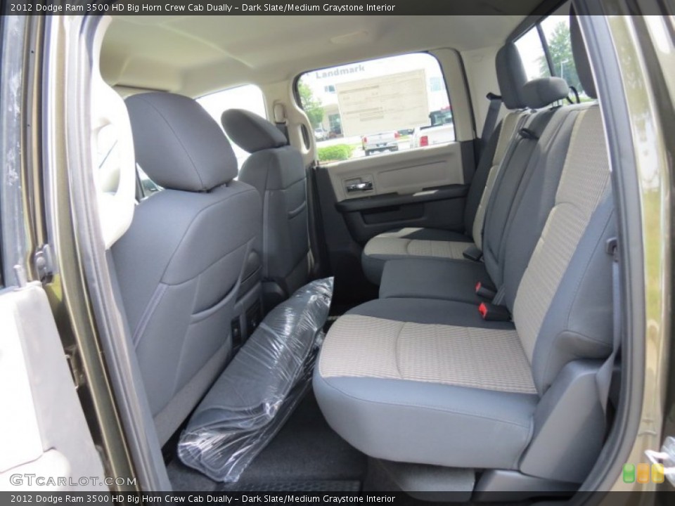 Dark Slate/Medium Graystone Interior Rear Seat for the 2012 Dodge Ram 3500 HD Big Horn Crew Cab Dually #66670916