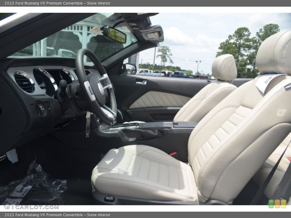 Stone Interior Photo for the 2013 Ford Mustang V6 Premium Convertible #66673493