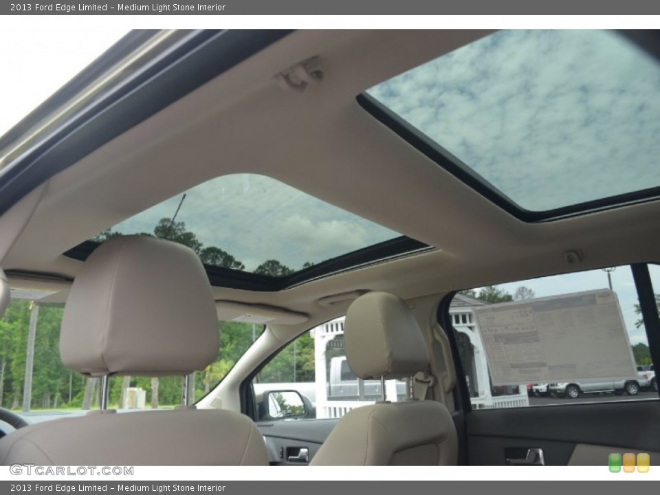 Medium Light Stone Interior Sunroof for the 2013 Ford Edge Limited #66673568