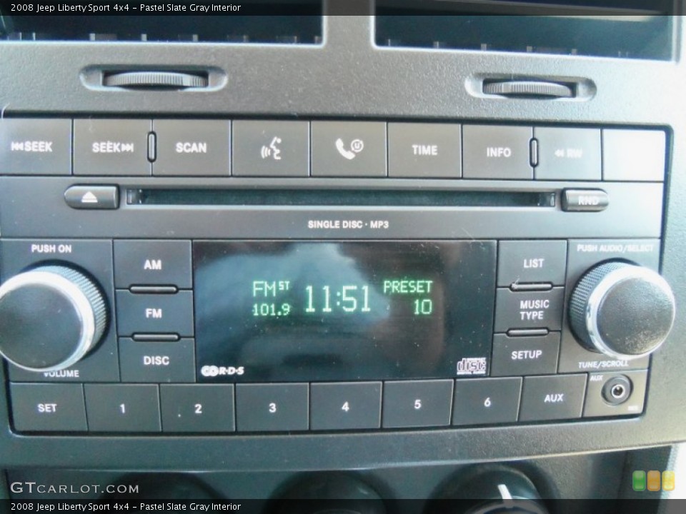 Pastel Slate Gray Interior Audio System for the 2008 Jeep Liberty Sport 4x4 #66674792