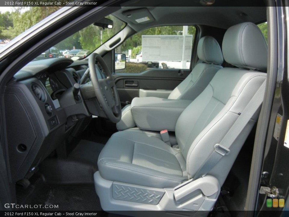 Steel Gray Interior Front Seat for the 2012 Ford F150 XL Regular Cab #66684545