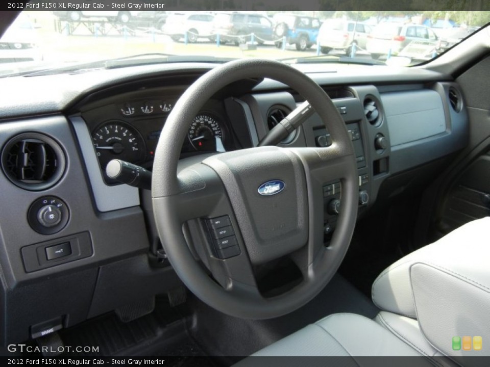 Steel Gray Interior Dashboard for the 2012 Ford F150 XL Regular Cab #66684548