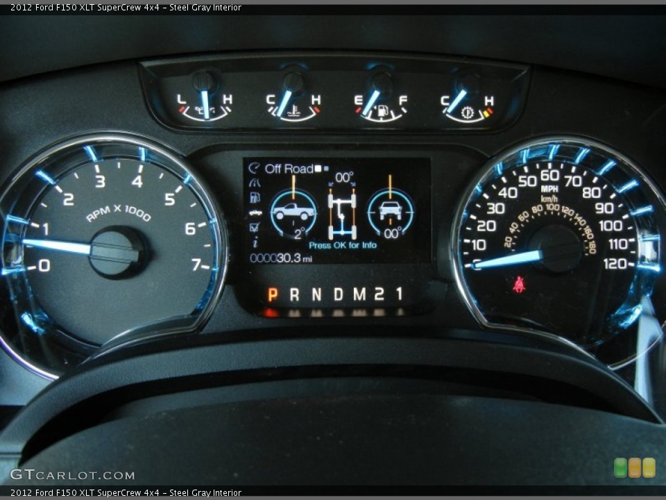 Steel Gray Interior Gauges for the 2012 Ford F150 XLT SuperCrew 4x4 #66684665