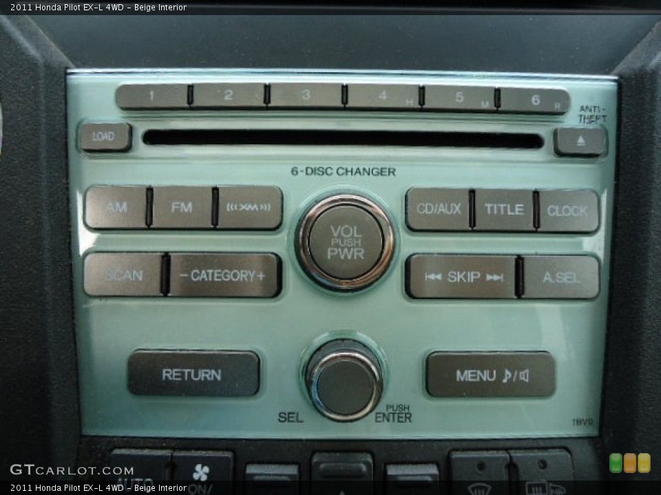 Beige Interior Controls for the 2011 Honda Pilot EX-L 4WD #66685262