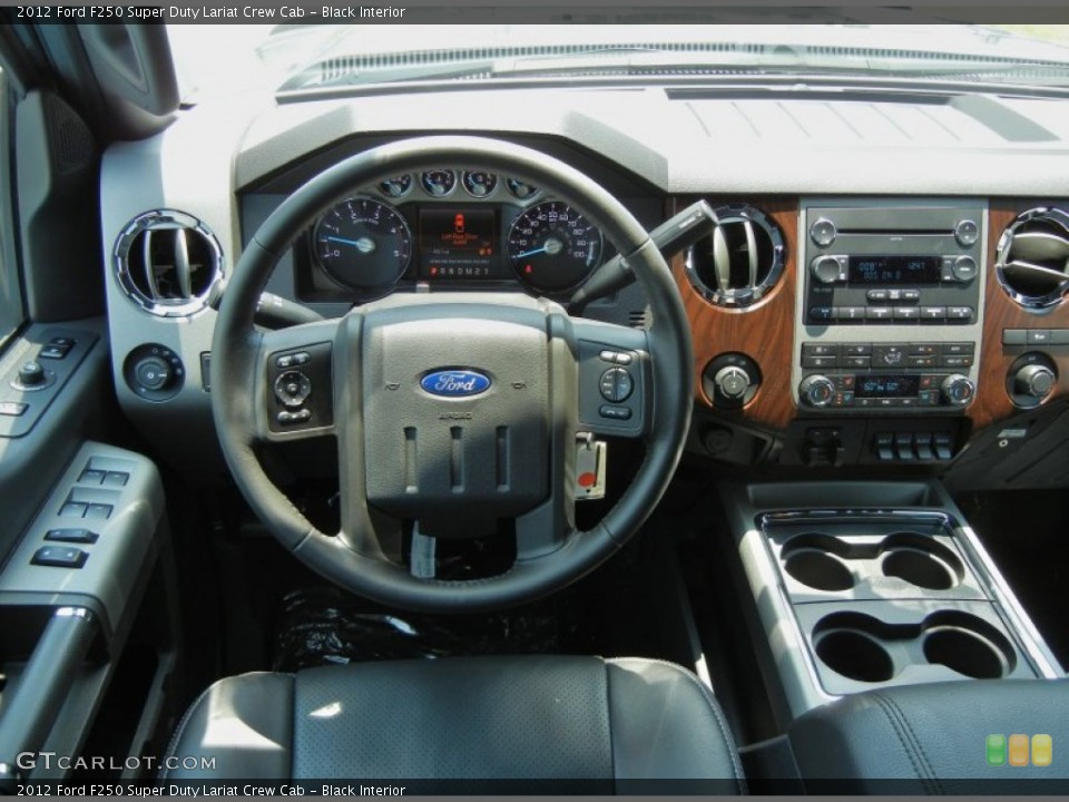 Black Interior Dashboard for the 2012 Ford F250 Super Duty Lariat Crew Cab #66685430