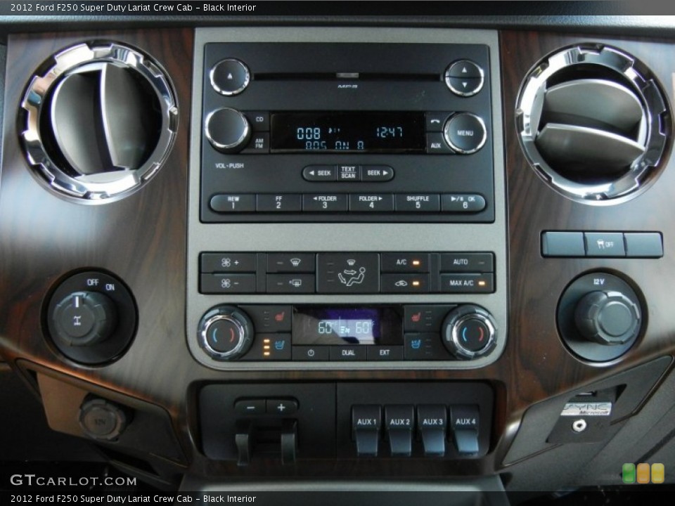 Black Interior Controls for the 2012 Ford F250 Super Duty Lariat Crew Cab #66685443