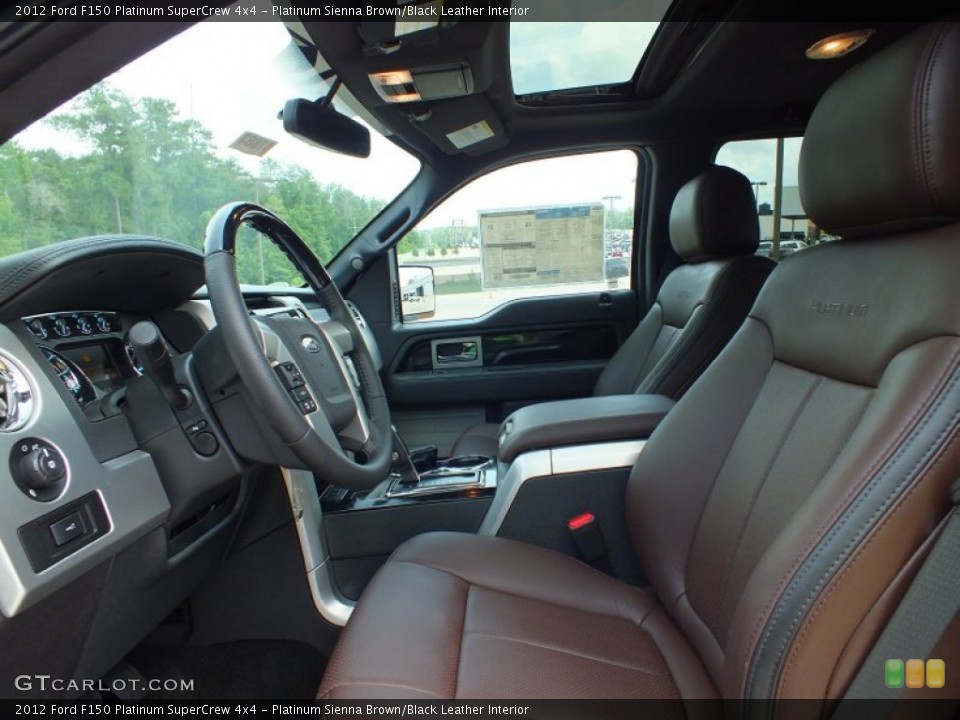 Platinum Sienna Brown/Black Leather Interior Photo for the 2012 Ford F150 Platinum SuperCrew 4x4 #66685496