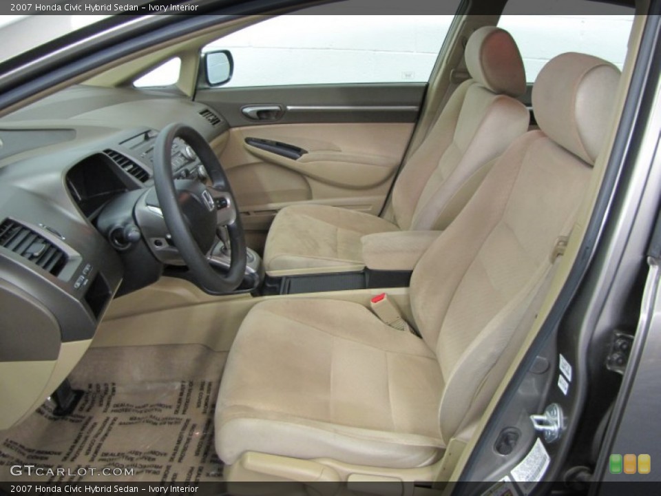 Ivory Interior Front Seat for the 2007 Honda Civic Hybrid Sedan #66685607