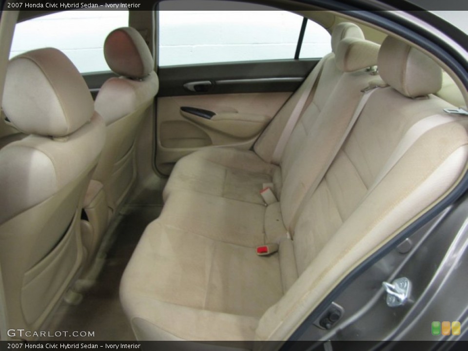 Ivory Interior Rear Seat for the 2007 Honda Civic Hybrid Sedan #66685616