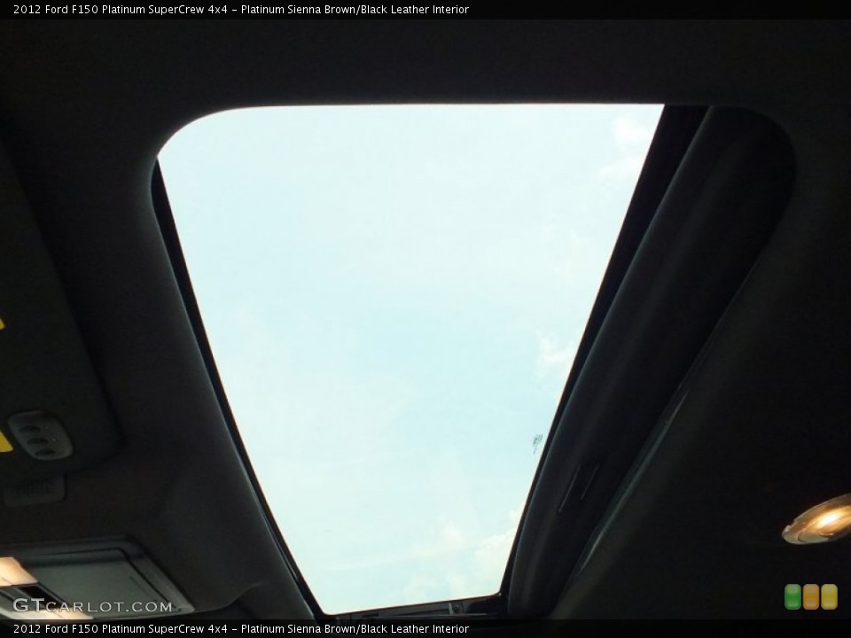Platinum Sienna Brown/Black Leather Interior Sunroof for the 2012 Ford F150 Platinum SuperCrew 4x4 #66685619