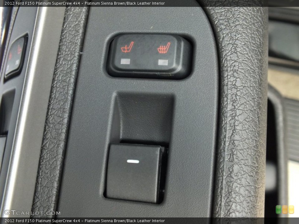 Platinum Sienna Brown/Black Leather Interior Controls for the 2012 Ford F150 Platinum SuperCrew 4x4 #66685628