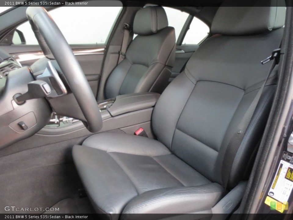 Black Interior Front Seat for the 2011 BMW 5 Series 535i Sedan #66685805