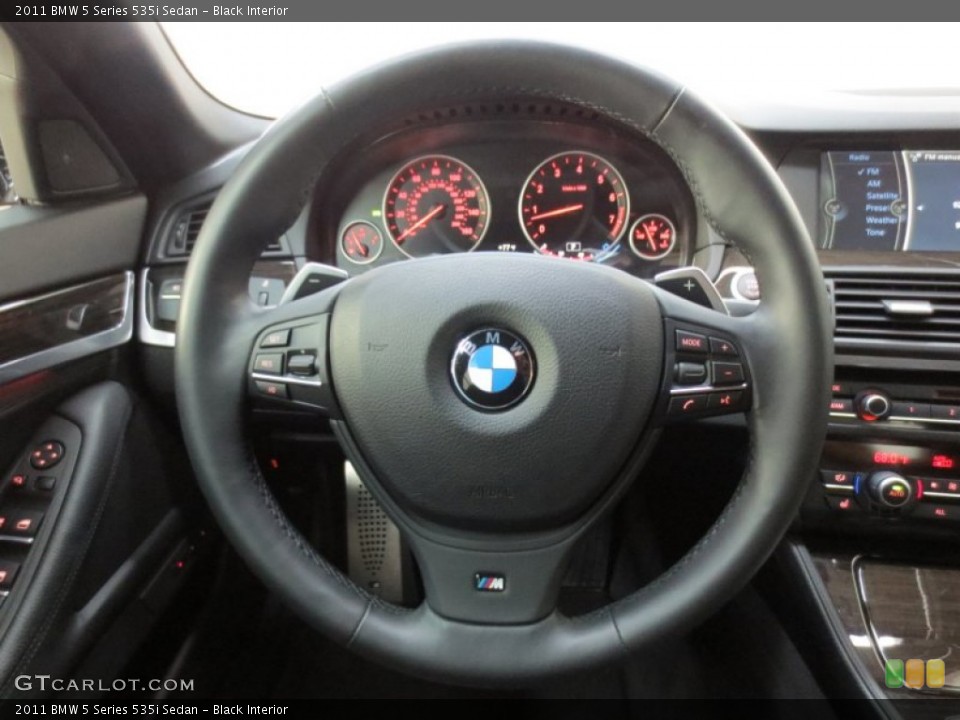 Black Interior Steering Wheel for the 2011 BMW 5 Series 535i Sedan #66685880