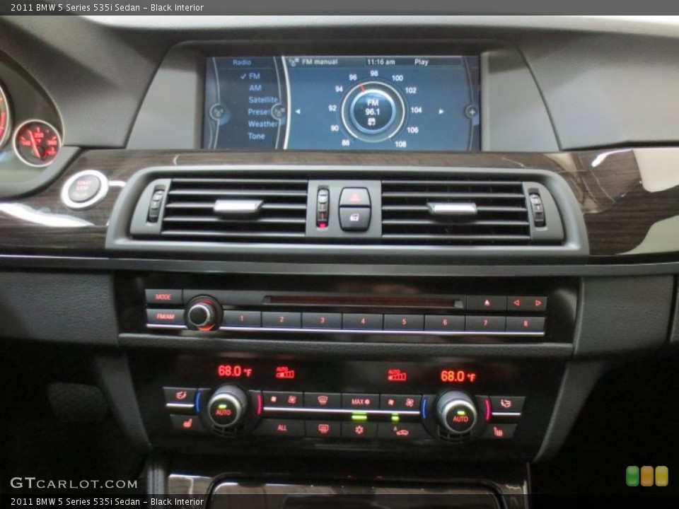 Black Interior Controls for the 2011 BMW 5 Series 535i Sedan #66686009