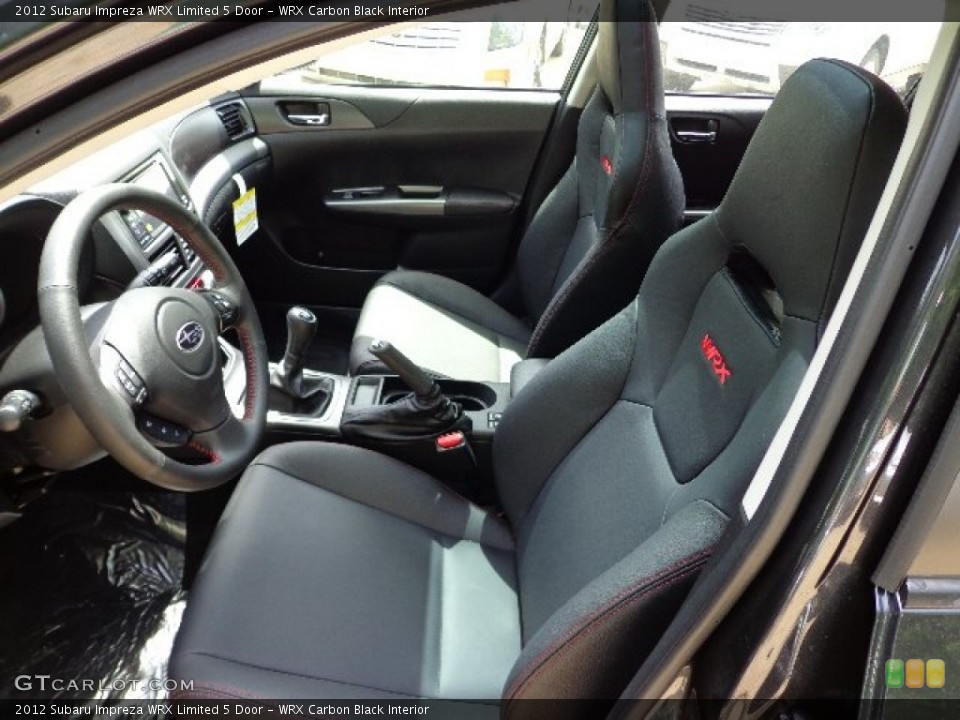 WRX Carbon Black Interior Photo for the 2012 Subaru Impreza WRX Limited 5 Door #66686906