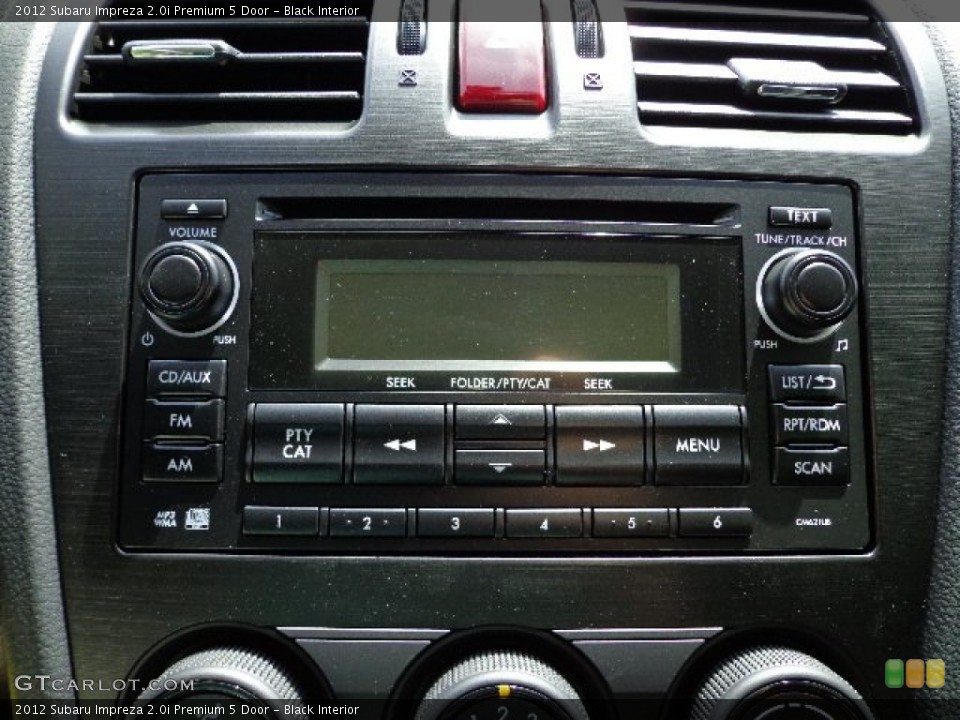 Black Interior Audio System for the 2012 Subaru Impreza 2.0i Premium 5 Door #66687154
