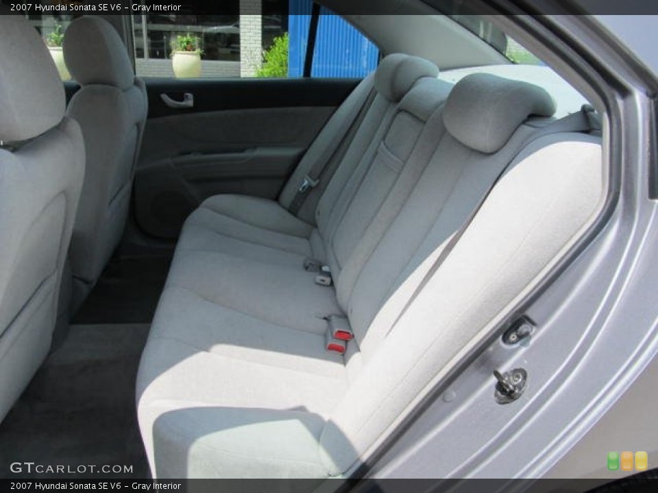 Gray Interior Rear Seat for the 2007 Hyundai Sonata SE V6 #66687503