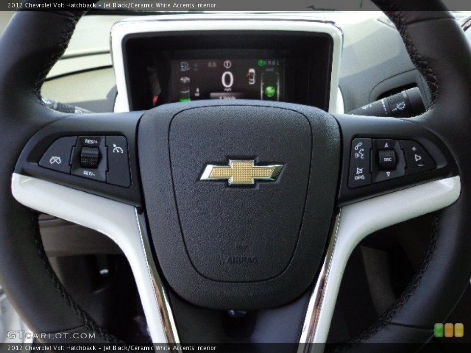 Jet Black/Ceramic White Accents Interior Controls for the 2012 Chevrolet Volt Hatchback #66688658